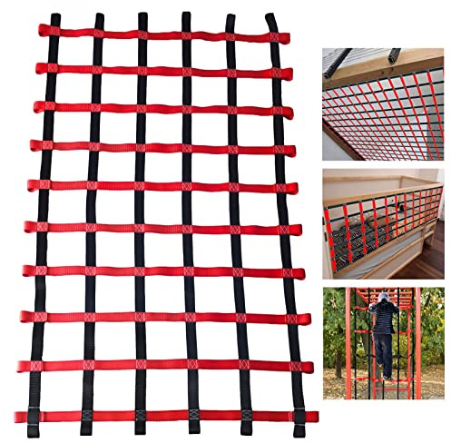 Customizable Cargo Climbing Net for Kids - 3x3.5m Playground Accessories, Treehouse, Swing Set, Climbing Wall Frame, Durable Webbing Net for Backyard Fun