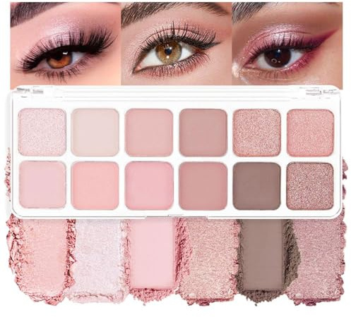 Muorruo palette de fards à paupières 12 couleurs, palette de maquillage mate, naturelle et neutre, longue tenue et hautement pigmentée, sublimez votre maquillage des yeux, 07#