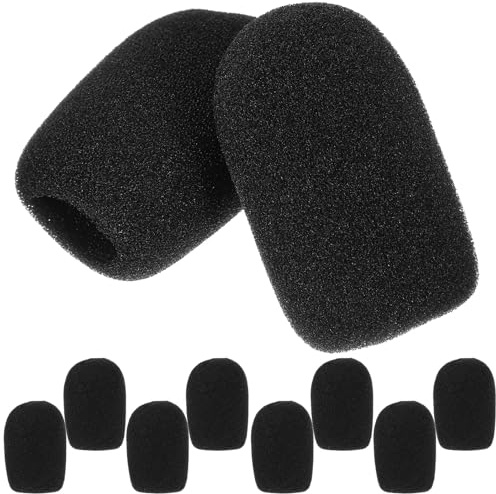 SOLUSTRE 10 Stück Schaumstoff Mikrofonabdeckungen Windschutz für Handmikrofone 55X38X16Mm Wiederverwendbar Kompatibel mit Headset und Bühnenmikrofonen