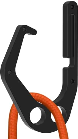 High Strength Aluminum Tree Hook Stable and Reliable Tree Climbing Hook with Open Structure One-Hand Operational Quick Install/Removal for Chainsaws & Tools Mounting
