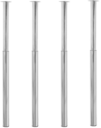Frdhee Esstisch Beine Möbel Füße,Teleskopische Tischbeine 4 STK. Chrom 710-1100 mm,Tischfuss für Esstisch Schreibtisch