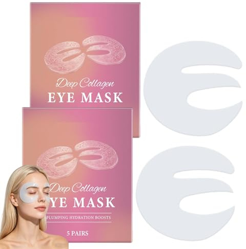 Djupverkande kollagenögonmask med peptider, ögonkuddar mot fina linjer och mörka ringar, fuktgivande och återfuktande anti-aging ögonmasker för att minska fina linjer. (2BOX)