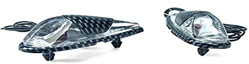 one by Camamoto cod. 77206190 kit set Coppia Frecce Carena Adesive Carbon Vetro Trasparente Lampade 12V Moto Scooter