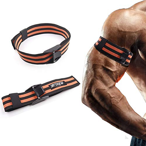 TAVIEW ocklusionsband, 4-pack (2 bicep-band, 2 benband), bekväma elastiska band för blodflödesbegränsning träning och snabb muskeltillväxt utan att lyfta tunga vikter Arm Bands (2pcs) Arm Bands (2pcs)