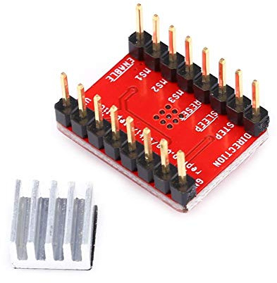 Schrittmotor Treibermodul A4988 Tepping Stepper Step Motor Driver 3D-Druckerteile 35V ± 2A mit Kühlkörper