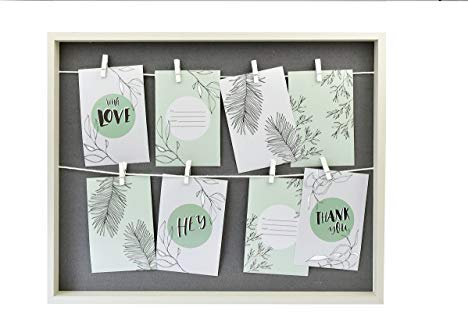 accent by nielsen Collage mit Klammern, 8 Fotos à 10x15 cm, Weiß/Grau