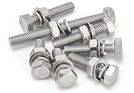 04 Edelstahl-Sechskantschraube Schraubenmutter-Set-M24*150