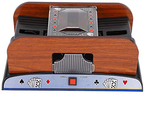 Card Shuffler, 2 automatische Decks, batteriebetrieben, für Blackjack, Poker leise, einfach zu bedienen, ideal für Zuhause und Turniere für Klassische Poker- und Sammelkartenspiele