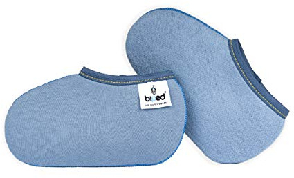 biped LITTLE PENGUIN children’s boot socks - rubber boot socks in red or blue - socks for ski boots and ice skates, footies for riding boots z2742(1-2 blue)