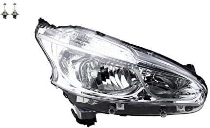 Johns Faro alogeno adatto per Peugeot 208 03/2012-05/2015 Lampadina destra
