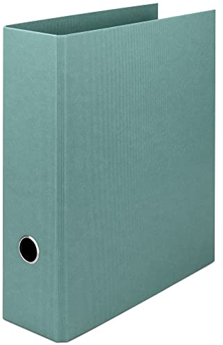 Rössler SOHO Ordner DIN A4 | Ordner A4 breit | Aktenordner A4 | Ordner breit mit Griffloch | DIN A4 Ordner mit Hebelmechanik | 320 x 285 x 85 mm | 1 Stück | Farbe: Grün | Blau | Opal