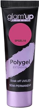 Glam'Up Paris - Poly Gel Semi-Permanent - Gel d'Extension en Tube - Gel de Construction Ongles UV - Art Design pour Ongles - Facile à Utiliser - Longue Durée - Fuchsia