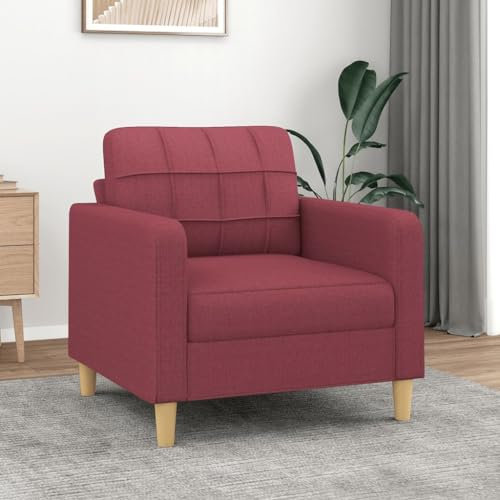 ZEYUAN Sofasessel Weinrot 60 cm Stoff, Relaxsessel, Fernsehsessel, Kinosessel, Gaming Couch - 359081