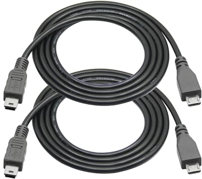 Micro USB zu Mini USB Lade Datenkabel, 1M/3FT USB 2.0 Micro USB Stecker zu Mini USB Stecker Konverter mit OTG Funktion, Kompatibel Handy, Tablet, MP3 Player, Game Controller, Digitalkamera(2Pcs)