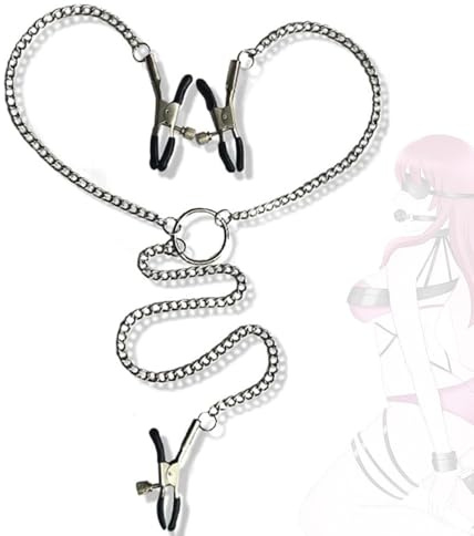 stoqucel Cadena para el cuerpo con pinzas de metal, clip de cadena ajustable, anillo sin perforación