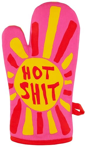 Blue Q Oven Mitts - Cute Kitchen Accessories & Kitchen Gifts - Hot Sh*t | Cute Oven Mitts with unique artwork, Super-Insulatted Quilting, Easy care maintenance, Kitchen gifts for women and home cooks