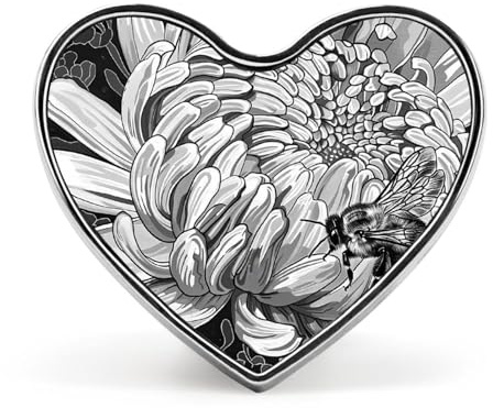 Biene auf einer Blume, Honig-Blumenbrosche, Herz-Anstecker, Abzeichen, stilvolle Kragennadel für Kleidung, Tasche, Jacke, Zubehör