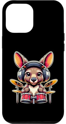 Kangourou Avec Casque Et Batterie Coque pour iPhone 12 Pro Max