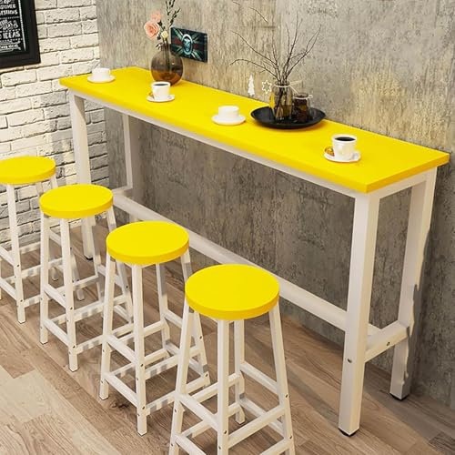 Tavolo moderno in legno Counter Height Dining per bar, cucina, balcone, rettangolare, consolle, divano da caffè, con lunga breakfast bar, top mobili per uso domestico e esterno