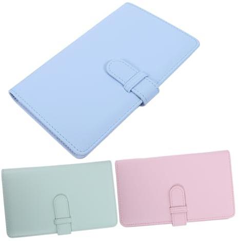 Miniálbum de Fotos de 3 Pulgadas Pu, Pack de 3 Unidades