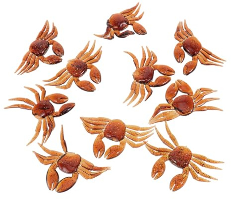 TOPBATHY 20pcs Artificial Crab Fishing Baits Reusable Soft Lures with Realistic Design for Freshwater Sea Fishing Bass Panfish