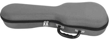 XUMIUZIY Bärbar 21 Tums Gitarrfodral Slitsäker Gig Bag med Plysch Inredning för Gitarrister och Musikentusiaster (Grå)