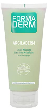 Formaderm - Argiladerm 100 ml Gel Massage à l'Argile Verte, Huiles Essentielles, Extraits de Plantes - Effet Froid Chaud Immédiat - Soulage les Douleurs Articulaires et Musculaires