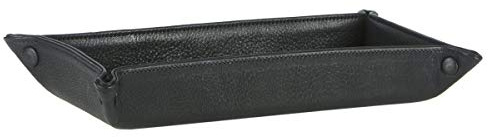 Sonnenleder Ablageschale Leder Taschenleerer Schale Lederschale Stiftschale schwarz Vide Poche Querformat