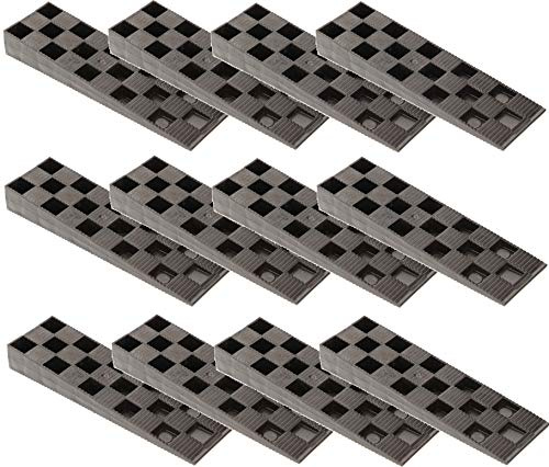 KOTARBAU® 25er Set Montagekeile Kunststoff 150 x 44 x 20 mm für Fenster Türen Türzarge Fensterrahmen Schwarz