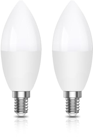 Klarlight LED Dämmerungslicht Sensor Glühbirne 5W E14 450lm Auto Ein Aus Glühbirne für Innen Außen Hof Veranda Garage Garten Kaltweiß 6000K Packung mit 2