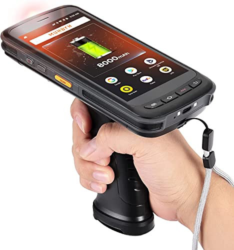 MUNBYN Android 13 Barcode-Scanner Terminal, 1D/2D QR PDF17 Barcodescanner mit Zebra SE4710, Wireless PDA, IP65, 8000mAh, Pistolengriff-Inventarscanner, 4G Wi-Fi und GMS-Datenerfassung.