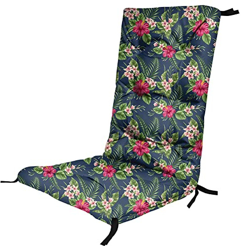 Ferocity Hochlehner Auflagen für Stühle 130 x 50 x 5 cm Gartenstuhl Sitzpolster Sitzauflagen Outdoor Kissen Palettenauflage Bankauflage Polsterauflage Matratze Gartenpolster Farbe Palm Dunkel [146]