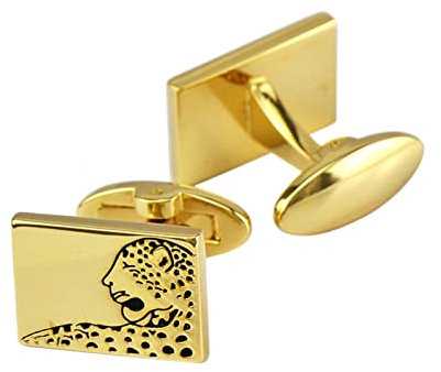 Manschettenknöpfe Gold, Wedding Cufflinks for Men Rechteckig Kupfer für Männer Vater Freund Tuxedo Shirt