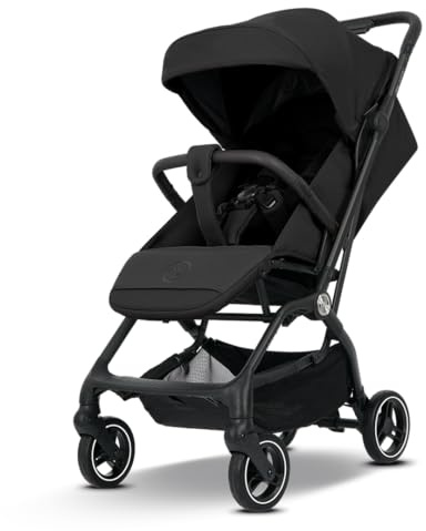 my junior® Buggy PICO³ | bis 22kg | Einhand AutoFold-Klappmechanismus | Ergonomische Liegeposition nach IGR e.V. | großes Sonnenverdeck UV50+ | Handgepäckmaß | 2 Belüftungsfenster - Black Night