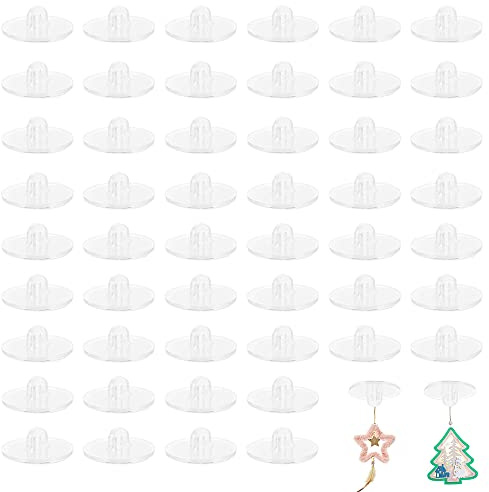 50Pcs Self-Adhesive Multi-Purpose Transparent Ceiling Suspension Hooks for Store Home Poster Flagpole Balloon Party Decor