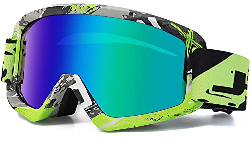 FMY Motorrad-Motocross-Brille für Männer, Frauen und Jugendliche, kratzfest, staubdicht, UV400, ATV-Dirtbike-Brille