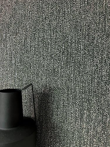 Newroom Vliestapete Schwarz Uni Tapete Wohnzimmer Glamour Elegant | Starker Metallic Glitzereffekt silbrig schimmernd, dunkles Anthrazit mit Silberschimmer, Wandtapete Schlafzimmer Flur