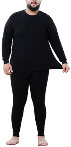CFlong Thermo Unterwäsche Set Für Herren, Winter Thermo Basisschicht, Ultraweicher, Warmer Rundhals Langarm Anzug Mit Hoher Taille, Nahtloser, Schmaler Anzug Aus Oberteil Und Hose