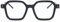 AOOLIA Ice Cream Geometrische Brille Feder Scharnier Lesebrillen Sehhilfe Augenoptik Brille Lesehilfe für Damen Herren (Schwarz/Weiß, 3, Dioptrien)