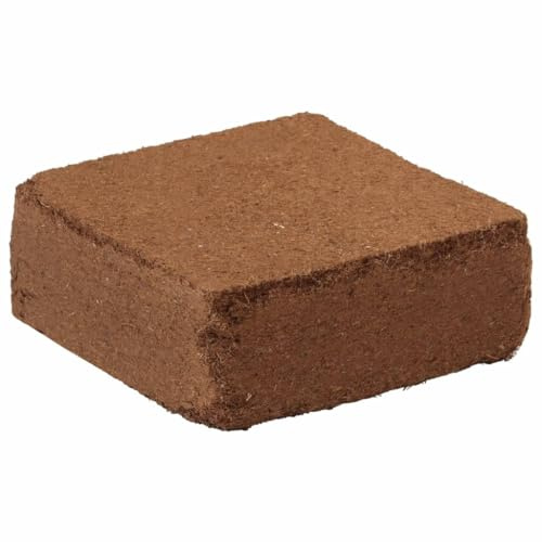 vidaXL Kokosziegel 2 STK., Kokosblock Natürlich Biologisch, Kokoserde Ziegel mit guter Wasserspeicherung Belüftung, Humusziegel Kokosfaser, 5 kg Pro Stück 10 kg Total