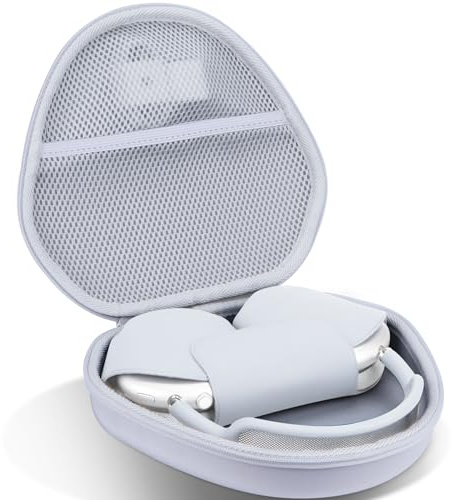 Lebakort Hart Schutz Hülle für Apple AirPods Max Noise Cancelling Kopfhörer | Tragbarer Kopfhörer Tragetasche, Harte Schale, leicht zu tragen, Netzbeutel für Zubehör