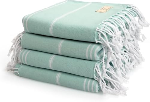 Smyrna Turkish Cotton Classical Series - Toalla de Playa turca Original, prelavada, 94 x 180 cm, Toalla de baño turca y peshtemal para SPA, Playa, Piscina, Gimnasio y baño
