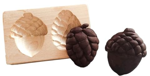 Dual Wooden Cookie Mould Funny 3D Cookie Presses Press Cookie Mold Wooden Biscuit Cutter Baking Embossing Cookies Mold Cutter For Kitchen DIY Baking