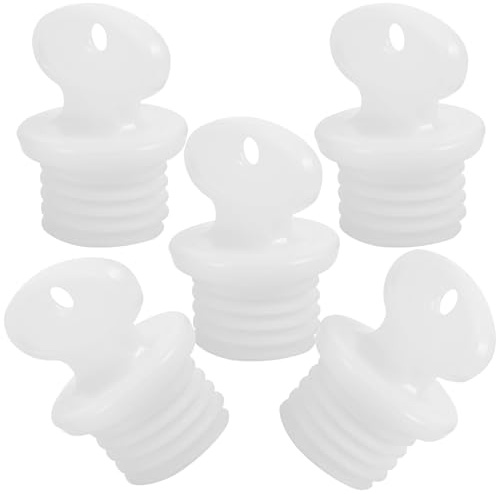 Healeved 5pcs Plastic Hot Water Bottle Stoppers Leakproof Sealing Plugs for Hot Water Bags Anti-Leak Sack Caps for Home Use Portable Accessories for Kitchen Dining