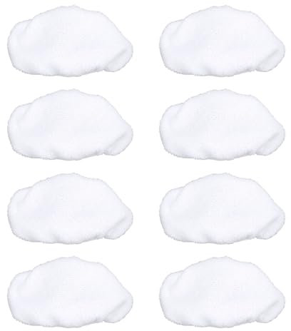 Asixxsix Confezione 8 Panni di Ricambio per Pulitore a Vapore in Microfibra, Stracci Lavabili Universali, Compatibili con Steam Shot, Comforday, PurSteam e Accessori