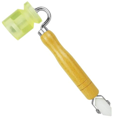 Rodillo de papel pintado 2 en 1, rodillo de costura de mano, herramientas de decoración, rodillo de papel pintado de goma de haya para papel pintado del hogar, prensar las esquinas internas (tipo A)