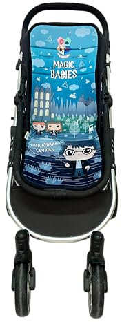 Baby Star Colchoneta silla de paseo Universal, Funda de Verano, Colchoneta Transpirable para Bebé con Tejido Coolmax, Acolchada, Forro 3D, Secado Rápido