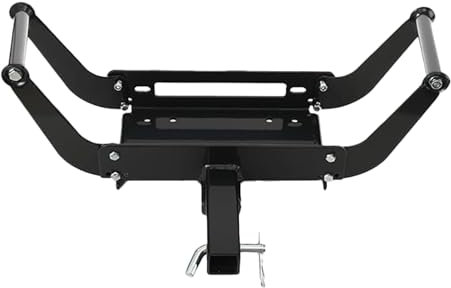WUCIOA Placa de Montaje Universal para cabrestante, Soporte Desmontable para cabrestantes de recuperación de 8000 LB a 12000 LB, Soporte de Montaje Plegable para cabrestantes, fácil instalación