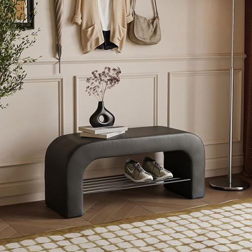 Schuhregal für Wohnzimmer, Schlafzimmer, Flur, Fenster, Schuhbank, Bettbank, Ottomane, Sitzbank, Aufbewahrungsbank, modern, gepolstert, Schuhwechselhocker, Eingangsbank
