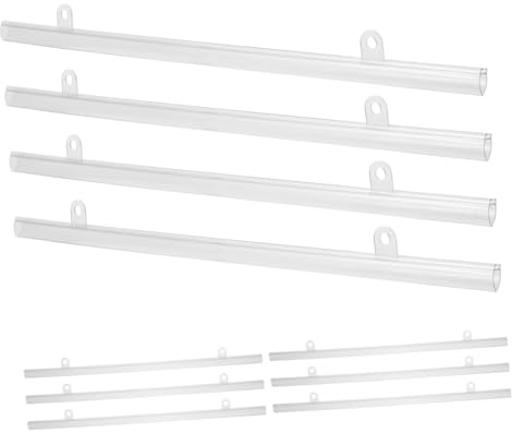 Rail D’accrochage Affiches Pvc 10 Pièces, Barre Suspendre | Supermarchés et Centres Commerciaux, Fixation Sûre et Stable, Design Polyvalent, Étanche